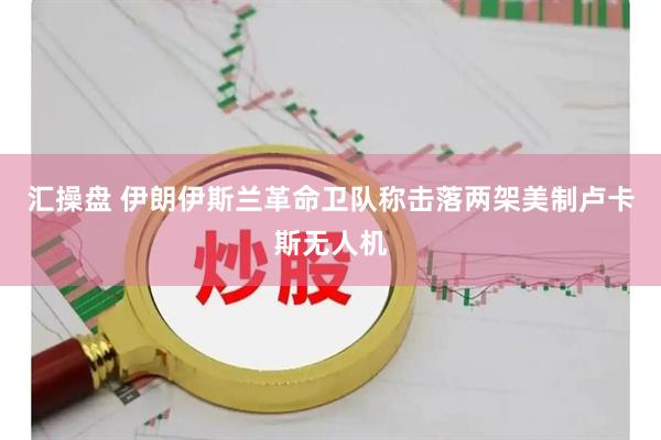 汇操盘 伊朗伊斯兰革命卫队称击落两架美制卢卡斯无人机